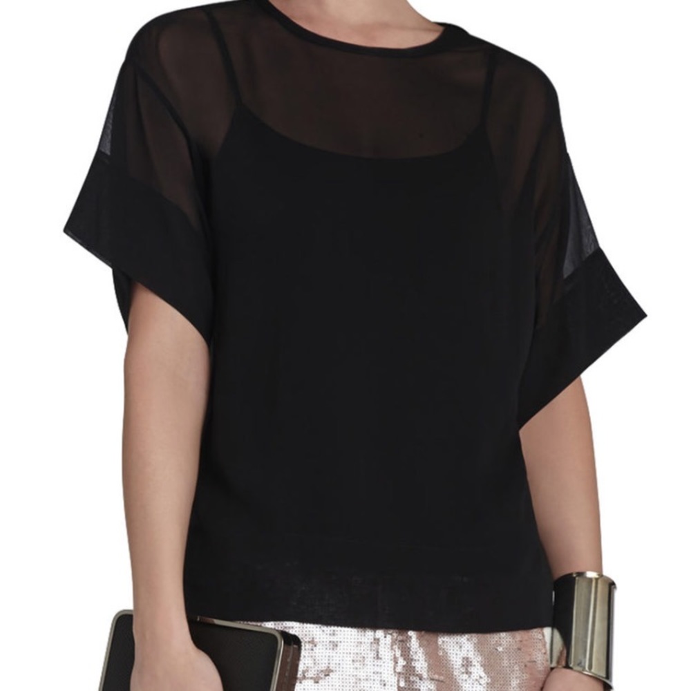 Bcbg Mireya Mesh Top